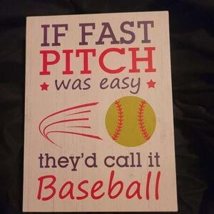 Motivational Baseball Wall Art - Red, Green, Purple